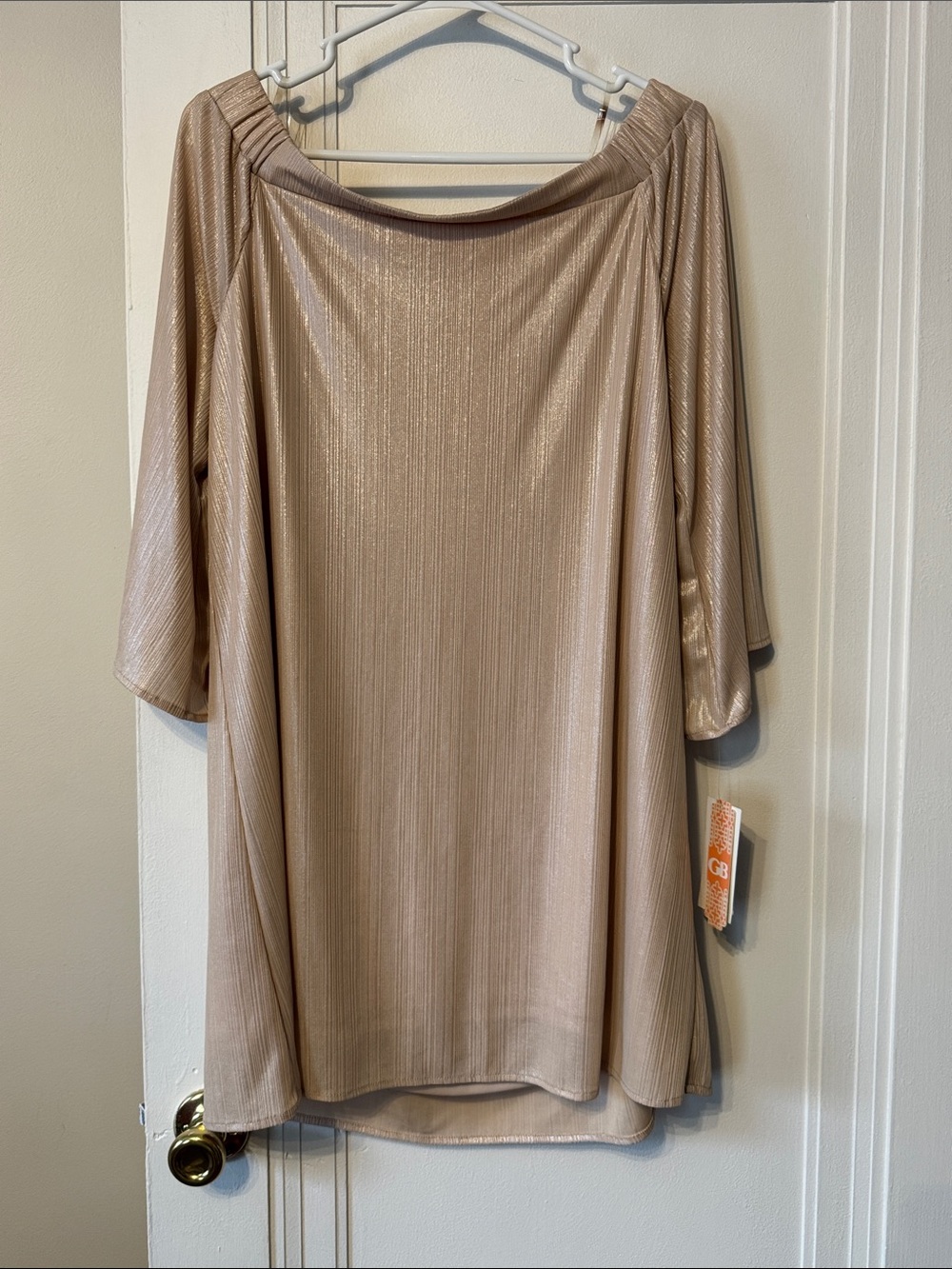 GB Metallic Taupe Mini Dress